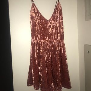 L.A. Hearts Velvet open back romper